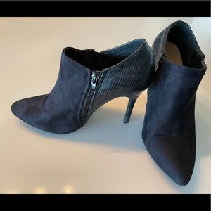 Italian leather high heel booties